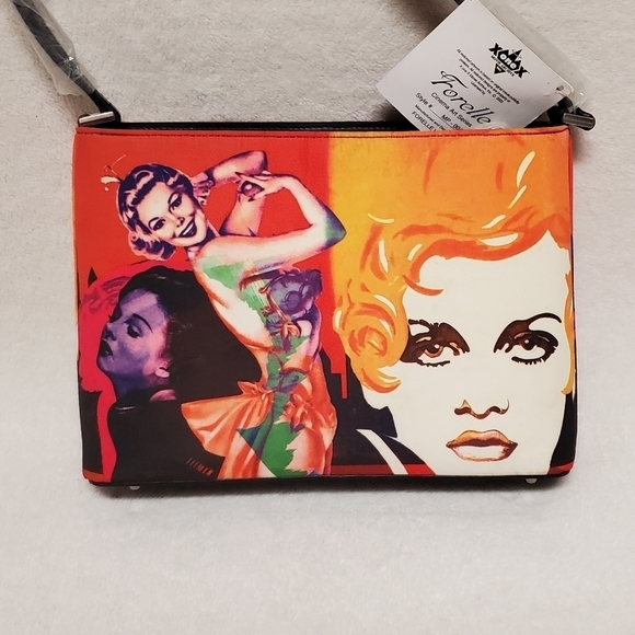 VINTAGE Deadstock Forelle Cinema Collection Popart Multi-color Handbag Purse